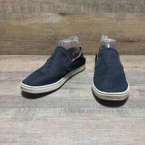 Olukai Pehuea Blue Textile Slip On Shoes Women's Size 9.5